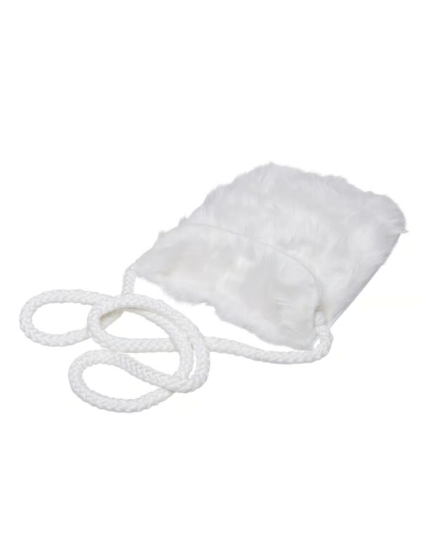 Kostümzubehör Tasche Plüsch weiß