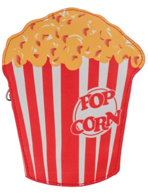 Kostümzubehör Tasche Popcorn rot/weiß