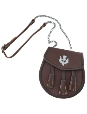 Kostümzubehör Tasche Schotte Sporran braun