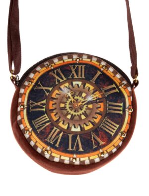 Kostümzubehör Tasche Steampunk Uhr Farbe: braun