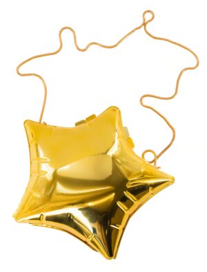 Kostümzubehör Tasche Stern Metallic gold