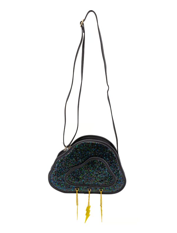 Kostümzubehör Tasche Wolke mit Blitz Farbe: schwarz