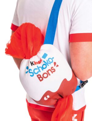 Kostümzubehör Tasche kinder Schoko-Bons rot/weiß