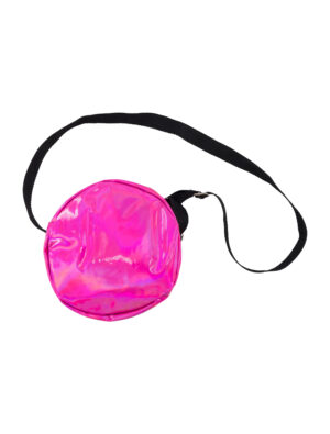 Kostümzubehör Tasche rund Laser pink