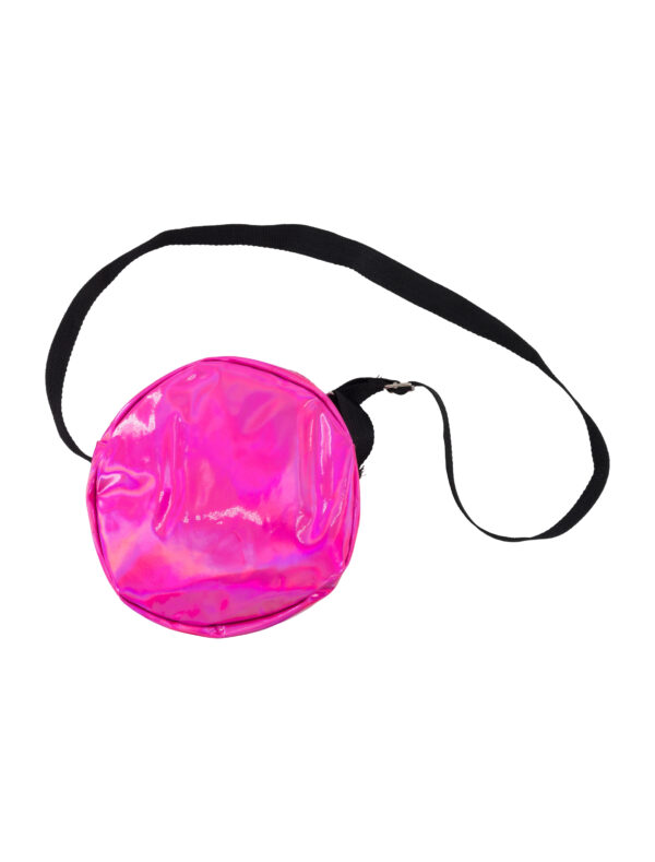 Kostümzubehör Tasche rund Laser pink