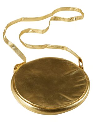 Kostümzubehör Tasche rund gold