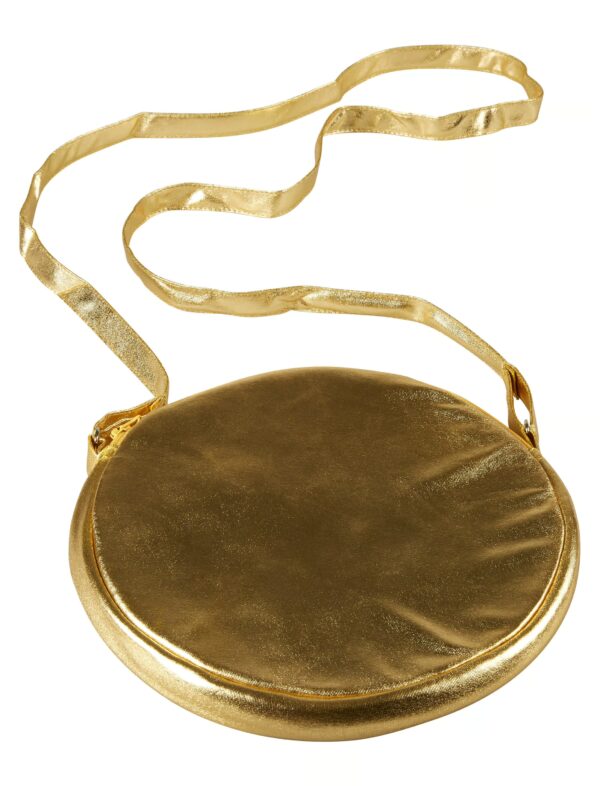 Kostümzubehör Tasche rund gold
