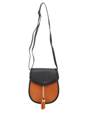 Kostümzubehör Tasche schwarz/braun mit Quasten