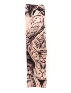 Kostümzubehör Tattoo-Armstulpe Gesicht Farbe: mehrfarbig