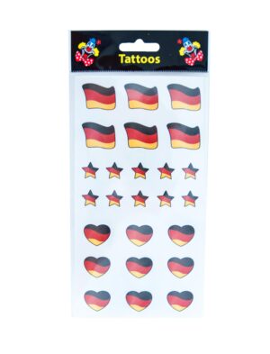 Kostümzubehör Tattoo Deutschland Motive Farbe: