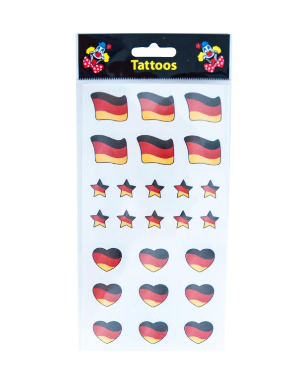 Kostümzubehör Tattoo Deutschland Motive Farbe: