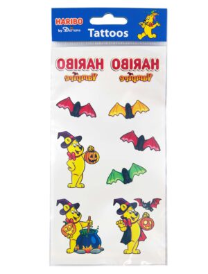 Kostümzubehör Tattoo HARIBO Vampire bunt Farbe: bunt