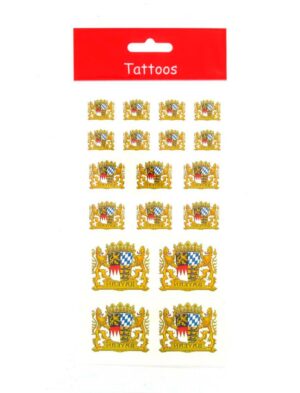 Kostümzubehör Tattoo Wappen Bayern Farbe: