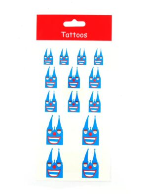 Kostümzubehör Tattoos Dom Farbe: blau
