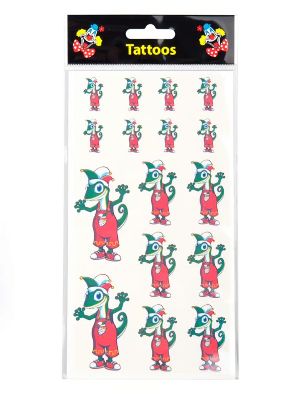 Kostümzubehör Tattoos Jecko Farbe: rot/grün