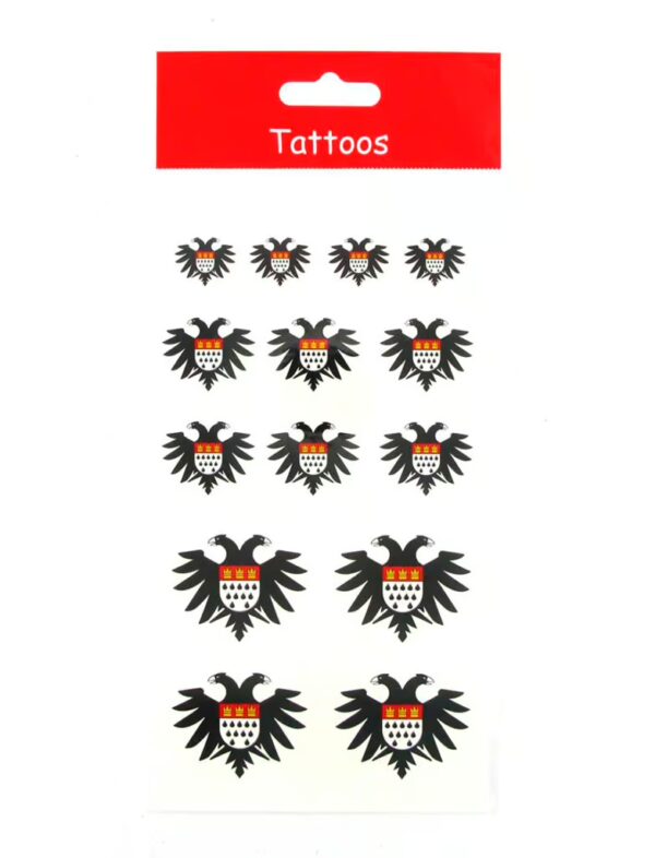 Kostümzubehör Tattoos Köln Adler Farbe: schwarz
