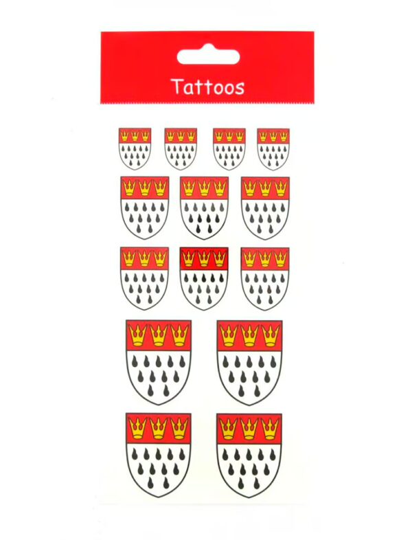 Kostümzubehör Tattoos Köln Wappen Farbe: rot/weiß