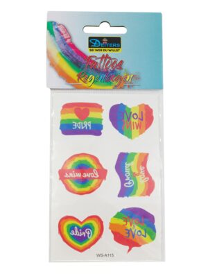 Kostümzubehör Tattoos rainbow