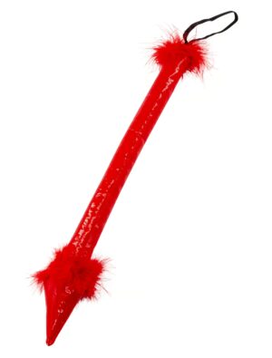 Kostümzubehör Teufelsschwanz rot mit Federn