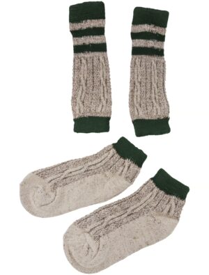 Kostümzubehör Trachtensocken lang olive/beige 39-42