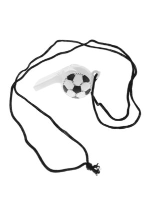 Kostümzubehör Trillerpfeife Fußball Farbe: weiß