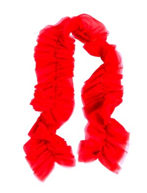 Kostümzubehör Tüllschal 180cm rot