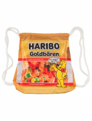 Kostümzubehör Turnbeutel HARIBO Goldbären gold