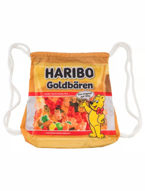 Kostümzubehör Turnbeutel HARIBO Goldbären gold