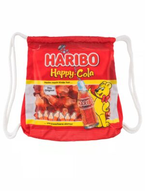Kostümzubehör Turnbeutel HARIBO Happy Cola rot