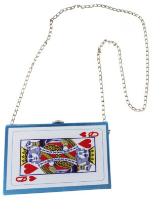 Kostümzubehör Umhängetasche Pokerkoffer hellblau