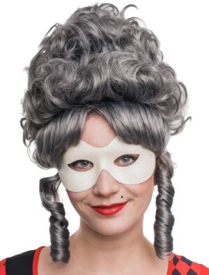 Kostümzubehör Venezianische Maske mit Glitzer weiß