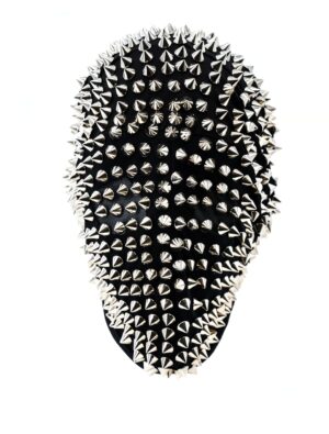 Kostümzubehör Vollmaske Spikes grau