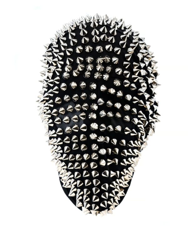 Kostümzubehör Vollmaske Spikes grau
