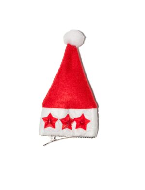 Kostümzubehör Weihnachts Mini Mütze mit 3 Sternen rot