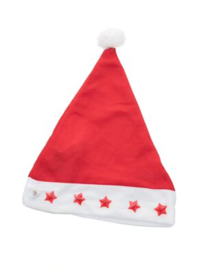 Kostümzubehör Weihnachtsmütze 5 Blinksterne Farbe: rot