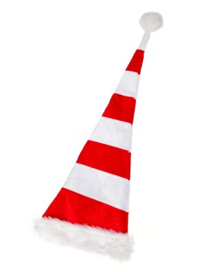 Kostümzubehör Weihnachtsmütze Plüsch geringelt Farbe: