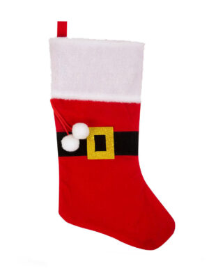 Kostümzubehör Weihnachtsstrumpf 45x24 cm rot