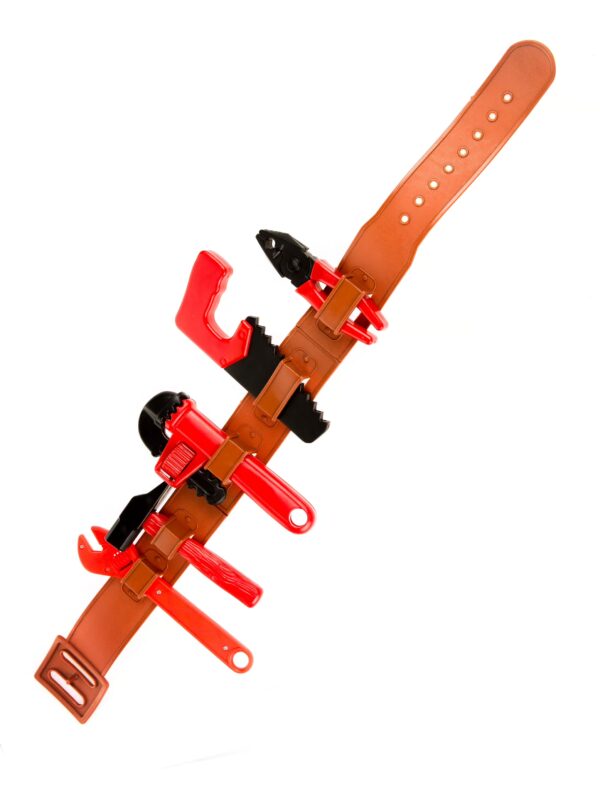 Kostümzubehör Werkzeug-Gürtel 70cm Farbe: braun/rot