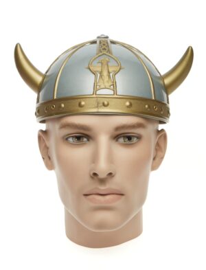 Kostümzubehör Wikingerhelm grau 58