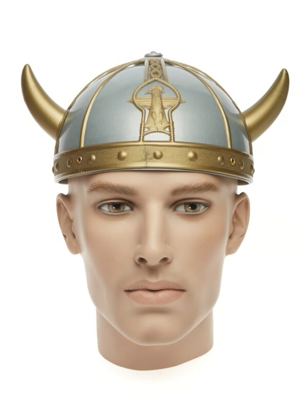 Kostümzubehör Wikingerhelm grau 58