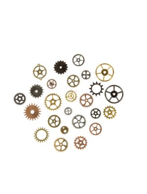 Kostümzubehör Zahnräder Steampunk 25 Stk. Farbe: kupfer