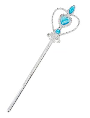 Kostümzubehör Zauberstab mit Herz blau/silber