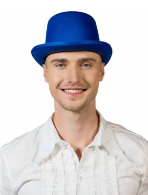 Kostümzubehör Zylinder Satin Unifarben Herren blau 57