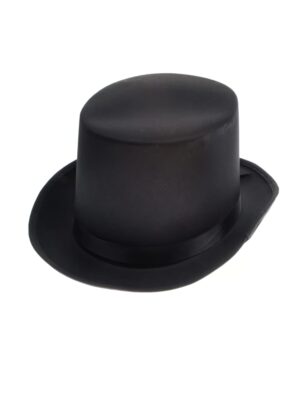 Kostümzubehör Zylinder Satin Unifarben Herren schwarz 61