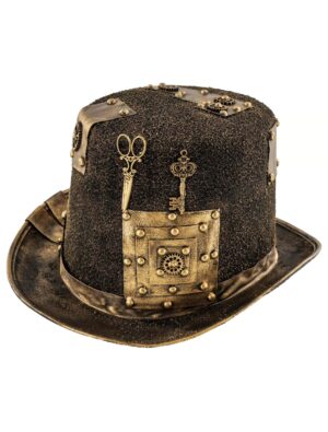 Kostümzubehör Zylinder Steampunk bronze one size