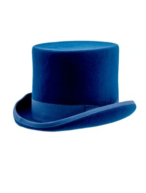 Kostümzubehör Zylinder Wollfilz blau 61