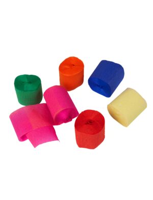 Kreppbänder 6 Rollen Farbe: bunt