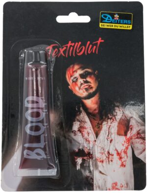 Kunstblut für Textilien rot Schminke für Karneval & Fasching