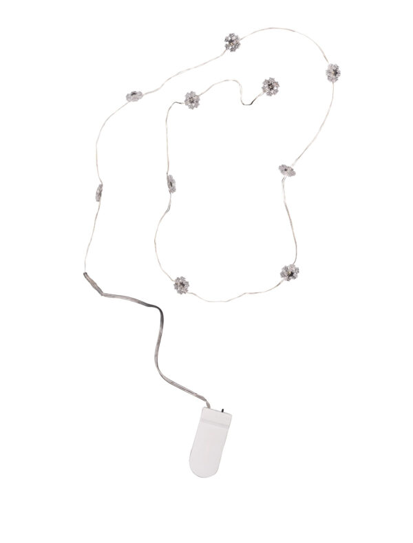 LED Lichterkette Schneeflocken 1m Farbe: weiß