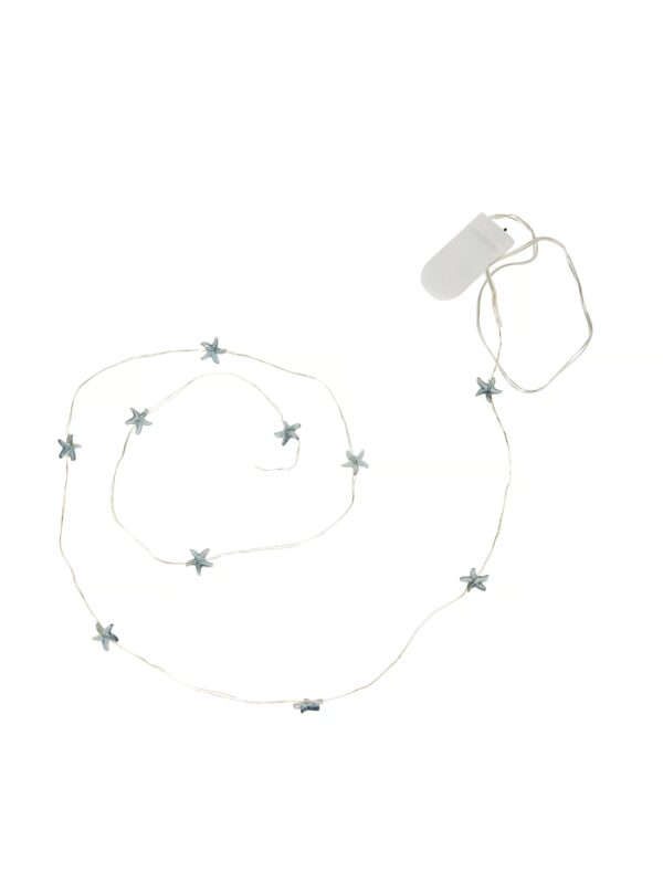 LED Lichterkette Seestern blau 1m